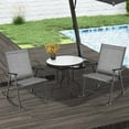 thumbnail image 4 of Costway 2 PCS Patio Folding Rocking Chair Heavy-Duty Metal Frame Rockers Outdoor Gray, 4 of 8