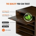 thumbnail image 4 of VEVOR Wood Literature Organizer Adjustable File Sorter 5 Compartments Countertop Literature Organizer Paper Storage Holder Brown, 4 of 10