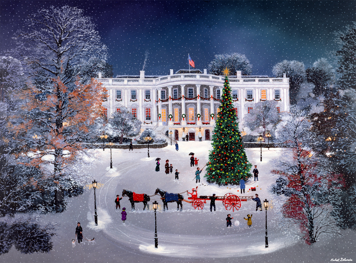 Buffalo Games 1000-Piece The White House in the Snow Interlocking Jigsaw Puzzle for Adults Ages 14+