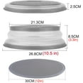 thumbnail image 2 of Microwave Cover For Food and Microwave Mat, Vented Collapsible Microwave Splatter Cover And 12 Inch Silicone Round Kitchen Mat, Multi-Purpose Non-Slip Trivet Drying Mat(Grey), 2 of 5