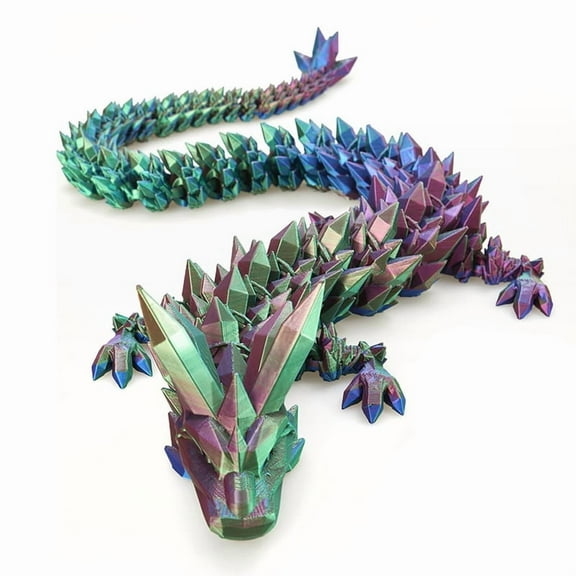 (Multicolor) 3D Printed Dragon Figures Multi-Jointed Movable Dragon Model Toys Tabletop Decorative Ornament Birthday Gifts