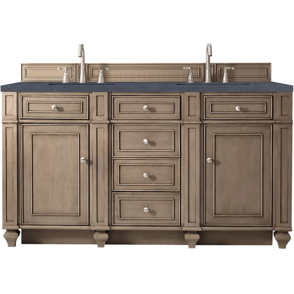James Martin Vanities 157-V60D-WW-3CSP Bristol 60" Free Standing Double Basin Hardwood