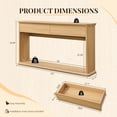 thumbnail image 2 of Aitjunz 63" Console Table with 2 Drawers and Storage Shelf, Waterfall Wood Grain Entryway Table with Curved Edges, Long Sofa Table for Living Room, Hallway and Foyer, 2 of 6