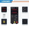 thumbnail image 3 of Fuente de alimentación DC LONGWEI LW-K3010D 30V 10A con cable de alimentación, 3 of 6