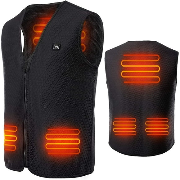 Gilet Chauffant Recharge USB Veste Chauffante Vêtements Chauffants Hiver Femmes Température Réglable Chauffe-Corps pour Hommes et Femmes Plein Air camping Randonnée