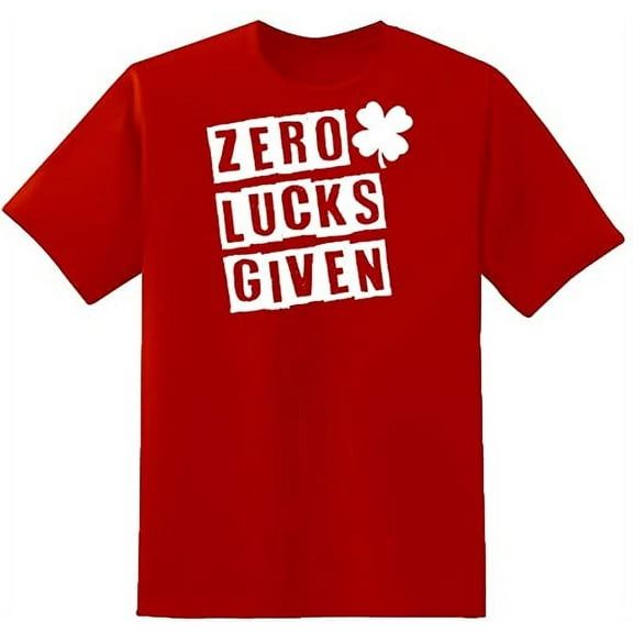 RedBarn Zero Lucks Given Funny Saying Great Gift Novelty Sarcastic Funny Mens Graphic T Shirts