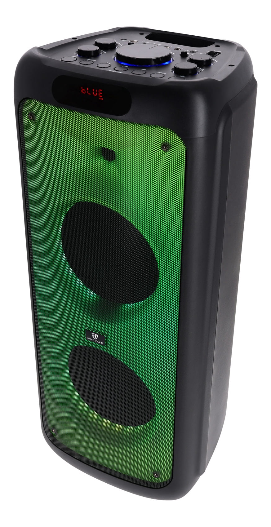 (2) Rockville BASS PARTY 10 Rechargeable LED Bluetooth Speakers w/Wireless Link