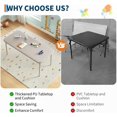 thumbnail image 5 of 47" Rectangular Folding Table, Portable Folding Table for Indoor/Outdoor, Activity Table with Anti Slip Table Legs, Space Saving, Kids Foldable Table for Classroom, Nursery, Beige, 5 of 7