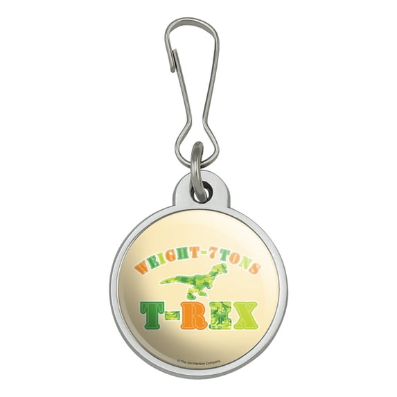 Dinosaur Train T-Rex Weight 7 Tons Jacket Handbag Purse Luggage Backpack Zipper Pull Charm