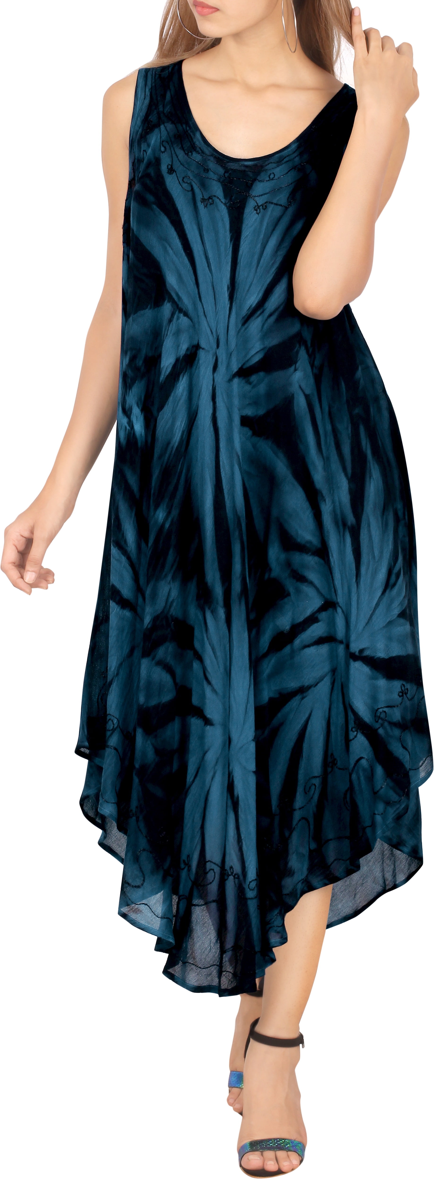 HAPPY BAY Women's Plus Size Casual House Wear Dresses LXL Navy BlueAC965