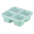thumbnail image 4 of Bento Snack Box Portable Divided Food Container for Dessert Fruits Sandwich green, 4 of 8