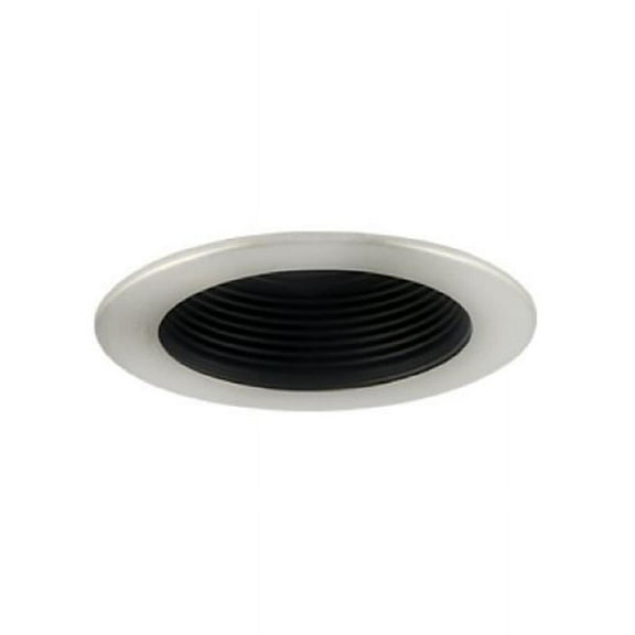 Jesco Lighting TM301BKCH Aperture Low Voltage Trim with adjustable Step Baffle 3 in. Black