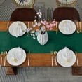 thumbnail image 3 of GHSDFBB Velvet Table Runner Rustic Style,Linen Farmhouse Table Runner for Dining Room Kitchen Party Dresser Décor,14x70 Inches,Dark Green, 3 of 7