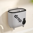 thumbnail image 1 of Fiudx Ofertas flash Artículos en oferta Papelera montada en la pared para cocina, clasificación de costura a la moda, inodoro para baño con tapa, 1 of 6