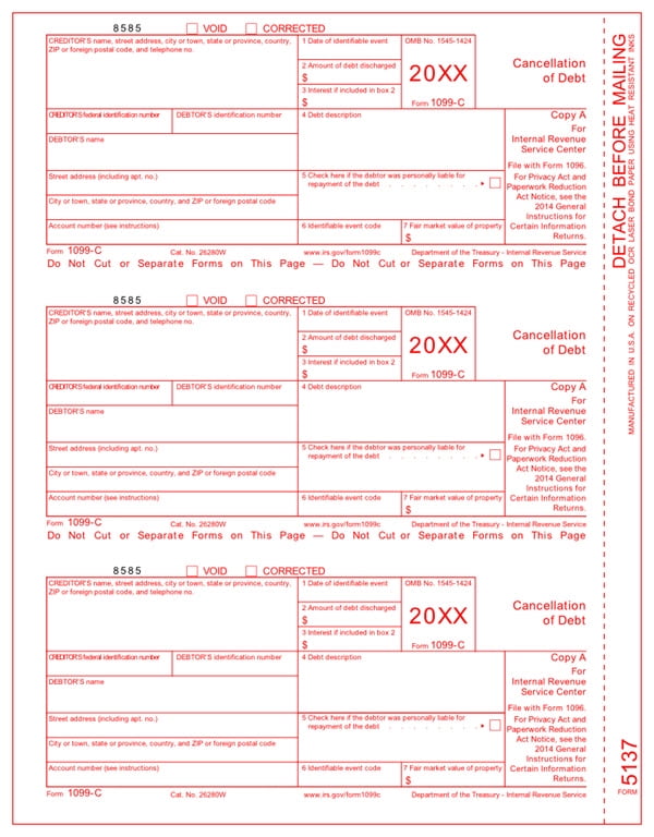 Irs Approved 1099 C Laser Copy A Tax Form Walmart Com Walmart Com Irs Approved 1099 C Laser Copy A Tax Form Walmart Com Walmart Com