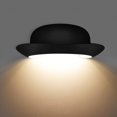 thumbnail image 1 of Flush Mount LED Ceiling Light Modern, Hemispherical Sconces for Bedroom, Black Wall Lamp with Wide Voltage, 12W Dimmable Light Source for Bathroom (9.8*4*3.9 Inches), 1 of 5