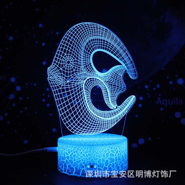 Dédié à la Veilleuse 3D, Cadeaux Créatifs, Lampe Acrylique, Contrôle à Distance Coloré, Lampe de table led