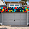 thumbnail image 5 of Colorful Happy Birthday Banner with Balloons Stars Party Decors Background Backdrop, Birthday Party Photography Props Birthday Decoration Party Supplies, 5 of 7