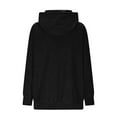 thumbnail image 5 of Tops for Women Trendy New Hoodies for Women Vintage Hooded Sweatshirts Soft Pullover with Pocket Cotton Fall Outfits Pullover Tops Black M, 5 of 6