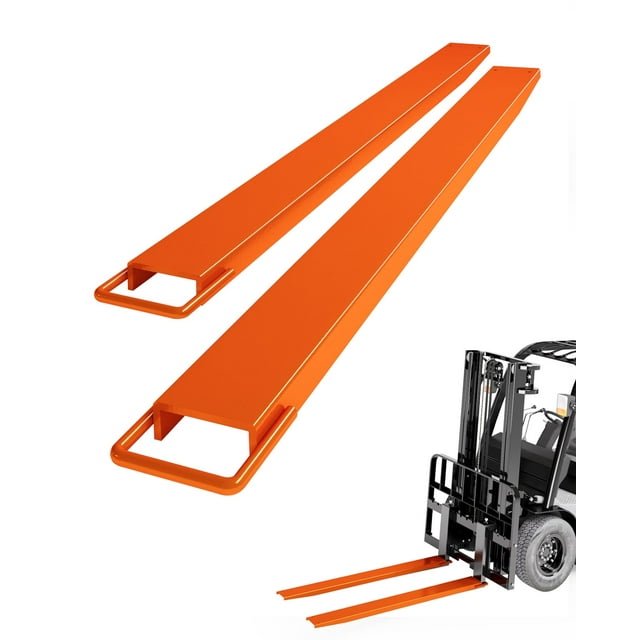 Yiwa 84 Inch Steel Forklift Extensions, Heavy-Duty 4.5" Wide Pair, Compatible with Pallet Forks and Loaders