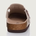 thumbnail image 6 of Crestar Genuine Suede Clogs for Women Men, Cork Footbed Leather Mules Potato Shoes Slip on with Arch Support, Stone, 6 of 7