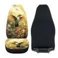 thumbnail image 6 of POLERO Durable Vehicle Seat Protector for Sedans, Breathable Elastic Vehicle Seat Covers Polyester 2-Pack, Hummingbird Flowers, 6 of 9