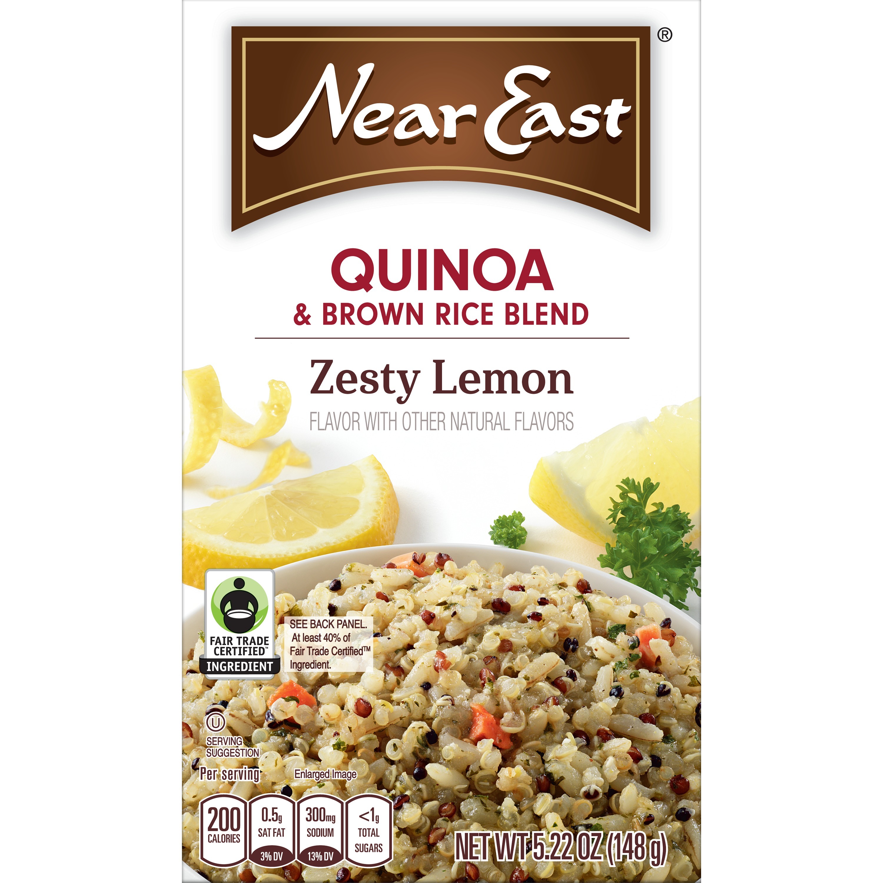 Near East Quinoa & Brown Rice Blend, Zesty Lemon, 5.22 oz Box