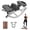 Gray_C, variant on Rock Stepper, Side to Side Rocker Machine, Steppers for Exercise at Home, U-Shaped Rock Stepper Machine with Digital Display & Resistance Bands, Exercise Equipment(Gray)
