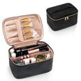 thumbnail image 1 of Bolsa de maquillaje OCHEAL portátil para cosméticos de gran capacidad, color negro, 1 of 8