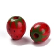 thumbnail image 2 of Wood Beads Coloured Fruit Strawberry 20x17.5mm Hole: 4~4.5mm Wood, 2 of 3