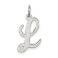 thumbnail image 4 of 925 Sterling Silver Medium Script Initial L Charm Pendant, 4 of 5
