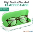 thumbnail image 2 of OPTIPAK Hard Shell Glasses Case - Eco Friendly Large Eyeglass Hard Case with Microfiber Cleaning Cloth - Brushed - 1Pk, 2 of 5