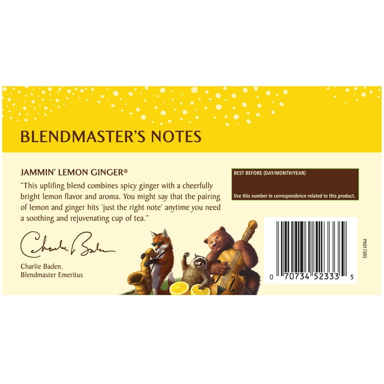 Celestial Seasonings Decaf Jammin' Lemon Ginger Herbal Tea Bags