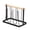 Black A, variant on mdesiwst Iron Cup Drying Rack with Wood Handle & Drip Tray Baby Bottle Dryer Holder Space-Saving Countertop Organizer for Mugs Glasses Kitchen Countertop Organization