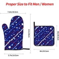 thumbnail image 2 of 4th of July Oven Mitts and Pot Holders Sets 4 pcs, Kitchen Oven Gloves Heat Resistant BBQ Gloves Non Slip for Chef, Baking, 2 of 6