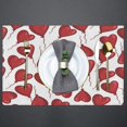 thumbnail image 3 of Valentine''s Day Love Balloons Placemats Set of 6 Fabric Placemats Square Placemat for Kitchen Table Heat Resistant, Easy to Clean Table Placemats 12x18 Inch, 3 of 5