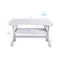 thumbnail image 4 of Rocelco 32" Height Adjustable Standing Desk Converter - Sit Stand Computer Workstation Riser - Dual Monitor Retractable Keyboard Tray Gas Spring Assist  (White), 4 of 9