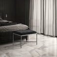 thumbnail image 7 of Meridian Furniture Valley Black Chenille Fabric Bench, 7 of 7