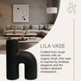 thumbnail image 2 of Villa Moda Lila Vase Moderne Abstrait Sculptural Décoratif, Noir, 2 of 7