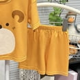 thumbnail image 5 of KPOPLK Summer Toddler Girl Clothes Girl Clothes 3 6 12 18 24 Months 2T 3T Toddler Baby Girl Summer Clothes Short Sleeves T-Shirt Tops + Shorts Cute Outfits Set(6-12 Months,Yellow), 5 of 6