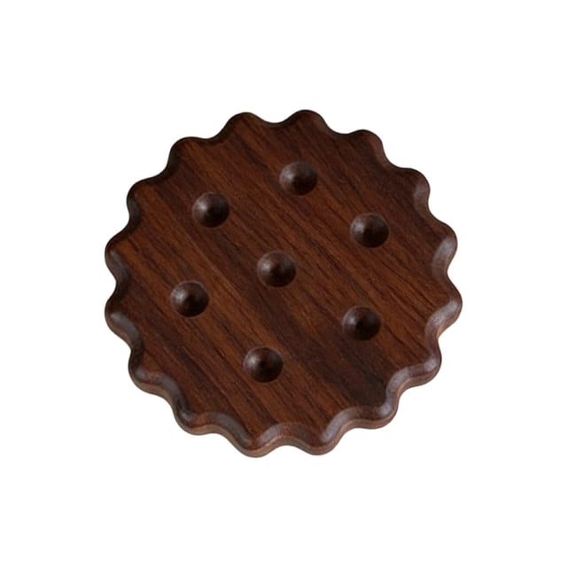 Mesa de Café de Madera Natural, Madera Maciza Tallada Aislante Térmico Coaster 9x9cm para Tazas Y Aromaterapia, Mesa de Comedor de Madera Maciza
