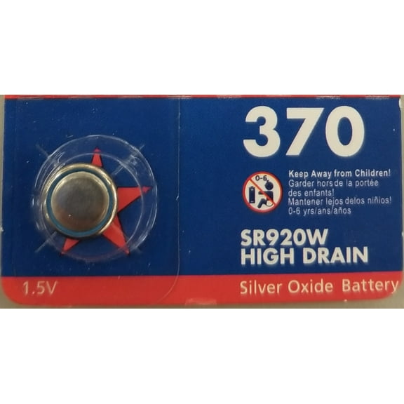 Mercury Free Silver Oxide Bat 370