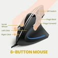 thumbnail image 6 of Perixx Perimice-513 Wired Vertical USB Computer Mouse, 6 Buttons With 1000/1600 Dpi, 6 of 8