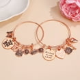 thumbnail image 4 of TINGN Birthday Gifts for Women Girls Rose Gold Birthday Charm Bracelets 5th-90th Birthday Gift, 4 of 5