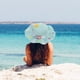 thumbnail image 5 of Sombrero de paja para mujer con circunferencia de 56-58 cm, sombrero de verano con cinta floral, sombrero protector solar y conjunto de bolsa de paja, 5 of 5