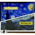thumbnail image 4 of Sinsoledad Large Blacklight Art Tapestry Starry Night Wall Tapestries Decoration Black Light Poster by Van Gogh for Bedroom Aesthetic Glow in The Dark Night Wall Haning Home Decor,90 x 70 Inches, 4 of 5