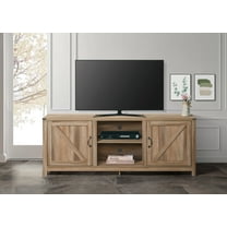 70" L Rustic Oak Faux Wood Paper Laminated TV Stand