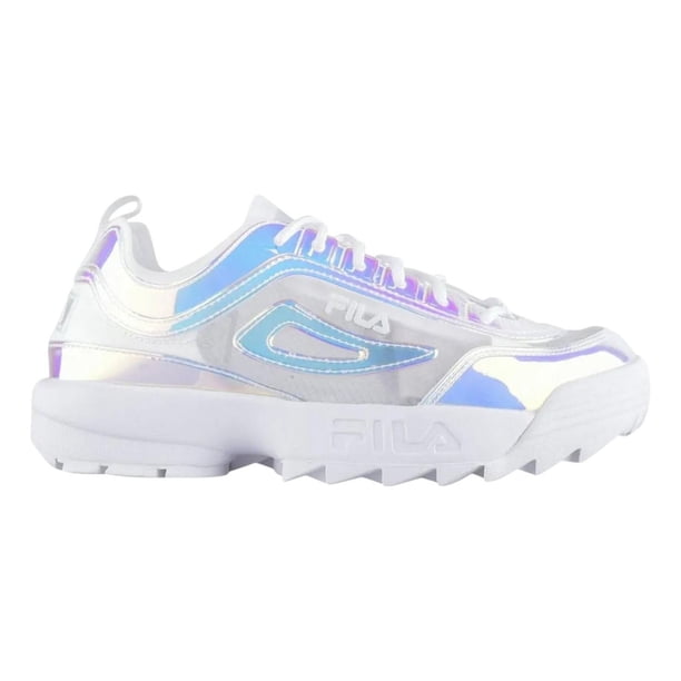 Tenis Fila Mujer Dama Disruptor 2 Tornasol Transparente Casual blanco 2 MX