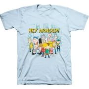 Mens Nickelodeon Hey Arnold! Shirt - Retro Nick Hey Arnold tee - Classic Nick Graphic T-Shirt (Pool, Small)