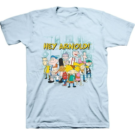 Mens Nickelodeon Hey Arnold! Shirt - Retro Nick Hey Arnold tee - Classic Nick Graphic T-Shirt (Pool, Small)